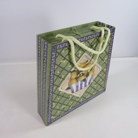 Green w Lemons Purse with stationary inside (NEW but not original items inside) - Picture 2 of 14